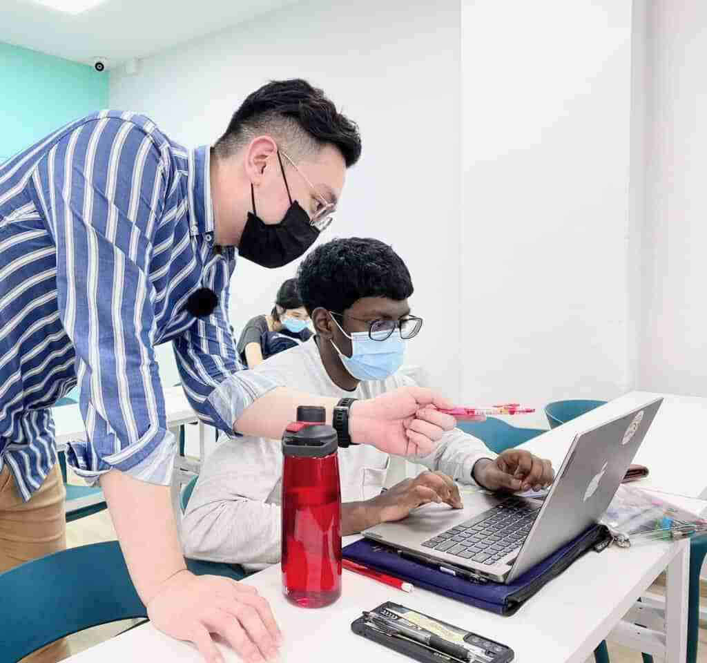 our jc gp tutor and a student