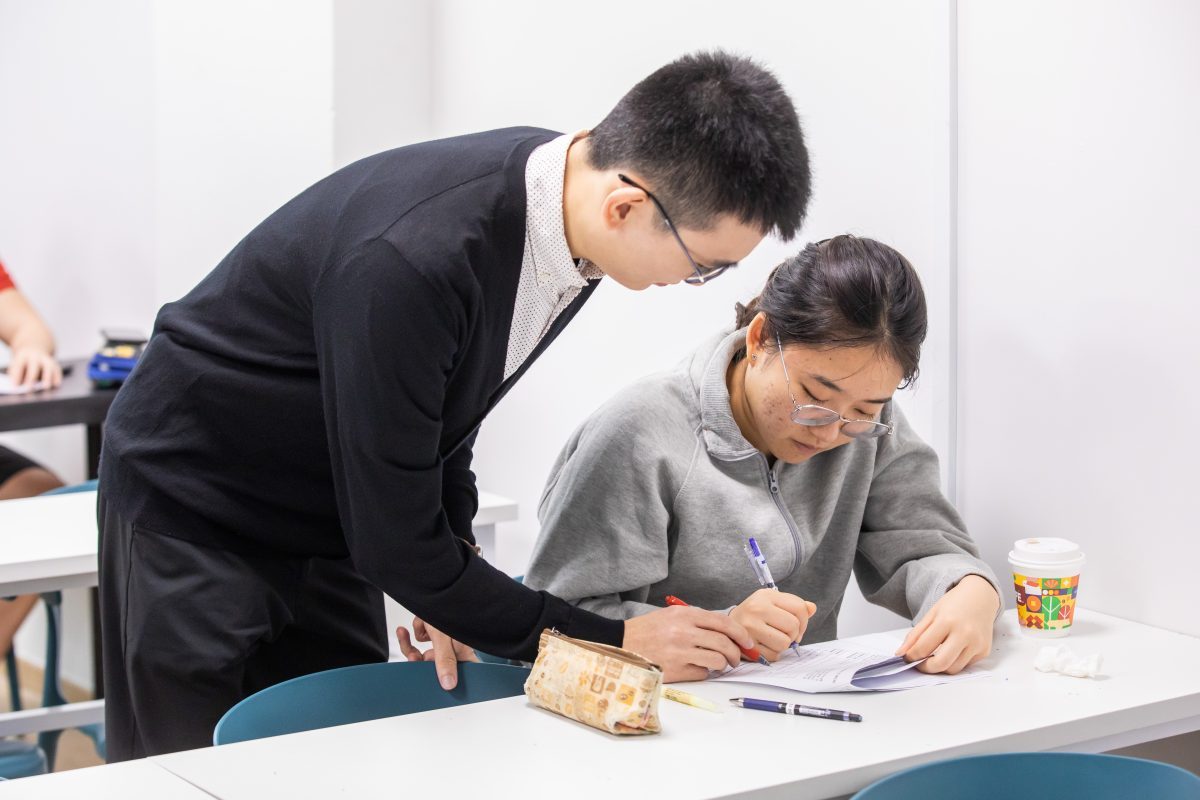 Mr Yeo, our GP tutor, giving close feedback during GP class
