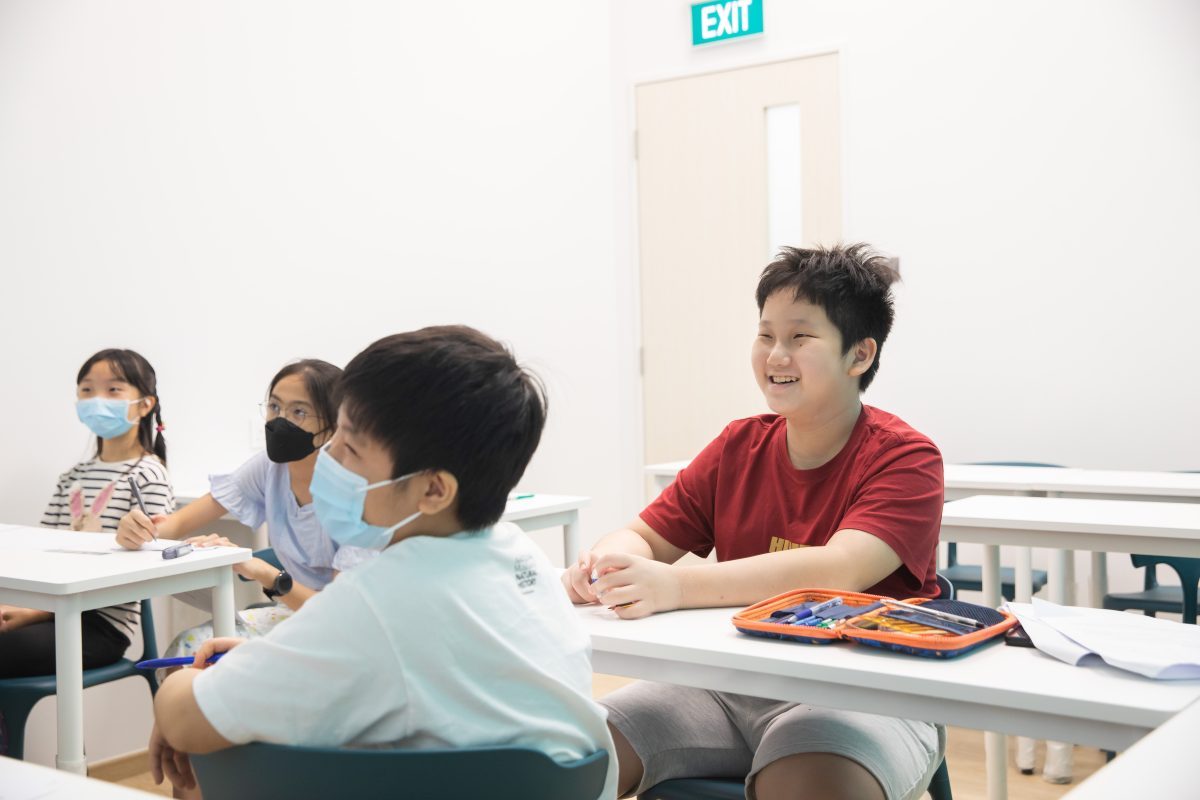 Students enjoying themselves from an engaging Primary School English Lesson