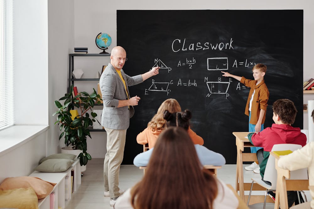 students growing and learning in a classroom